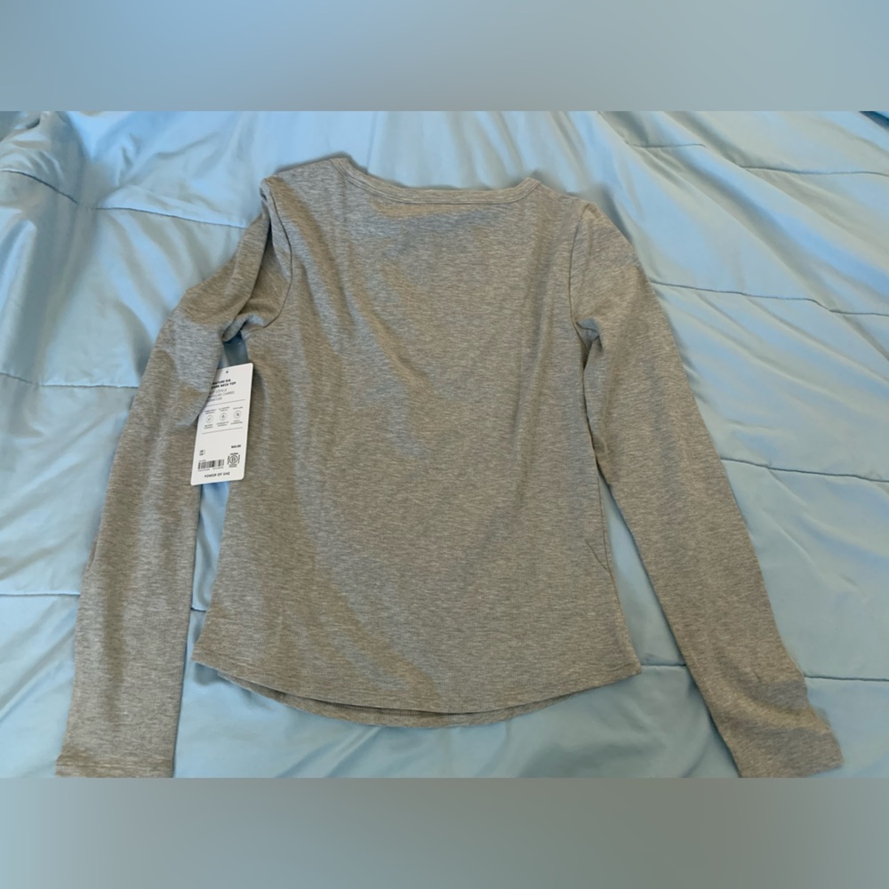 NWT Athleta  Signature Rib Square Neck Top Size Small - Picture 2 of 6